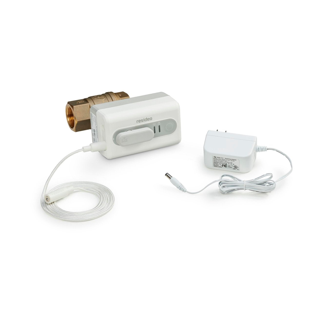 Resideo Braukmann VWS01Y-1/2 L5 WiFi Leak Shutoff with 1/2" NPT Ball Valve, includes L1 WiFi Leak Detector - Edmondson Supply