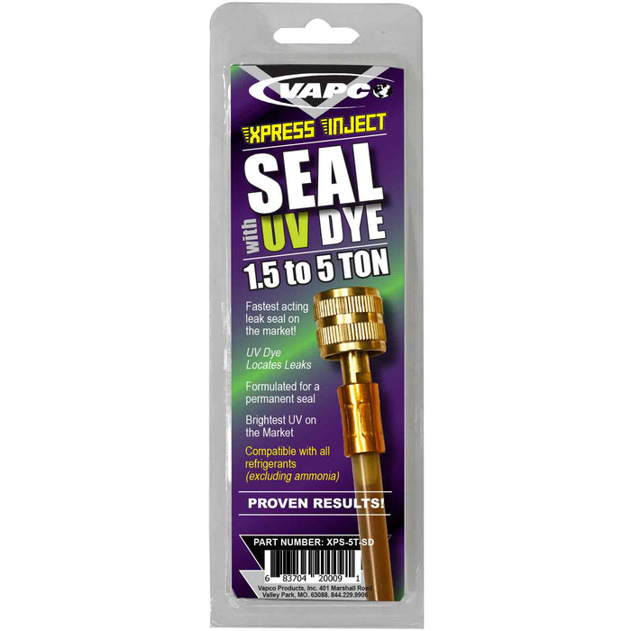 Vapco Products XPS-SSD Xpress Seal + UV Dye Direct Inject AC Leak Sealant, up to 1.5 Tons