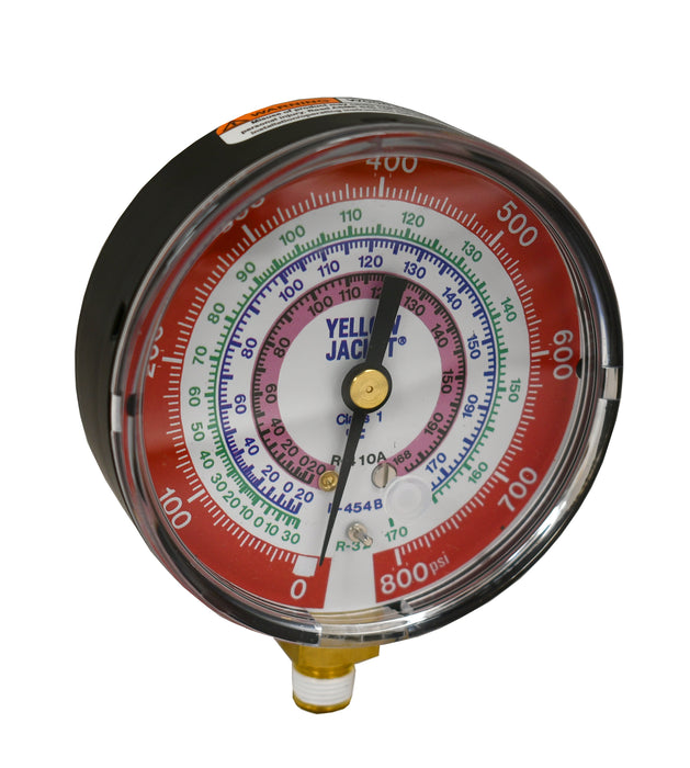 Yellow Jacket 49123 High side replacement A2L heat pump gauge, R-32/454B/410A, °F - Edmondson Supply