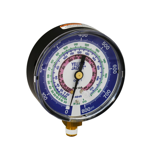 Yellow Jacket 49124 Low side replacement A2L heat pump gauge, R-32/454B/410A, °F - Edmondson Supply