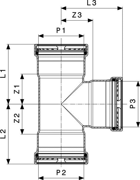 Viega ProPress XL-C Copper Tee - Edmondson Supply