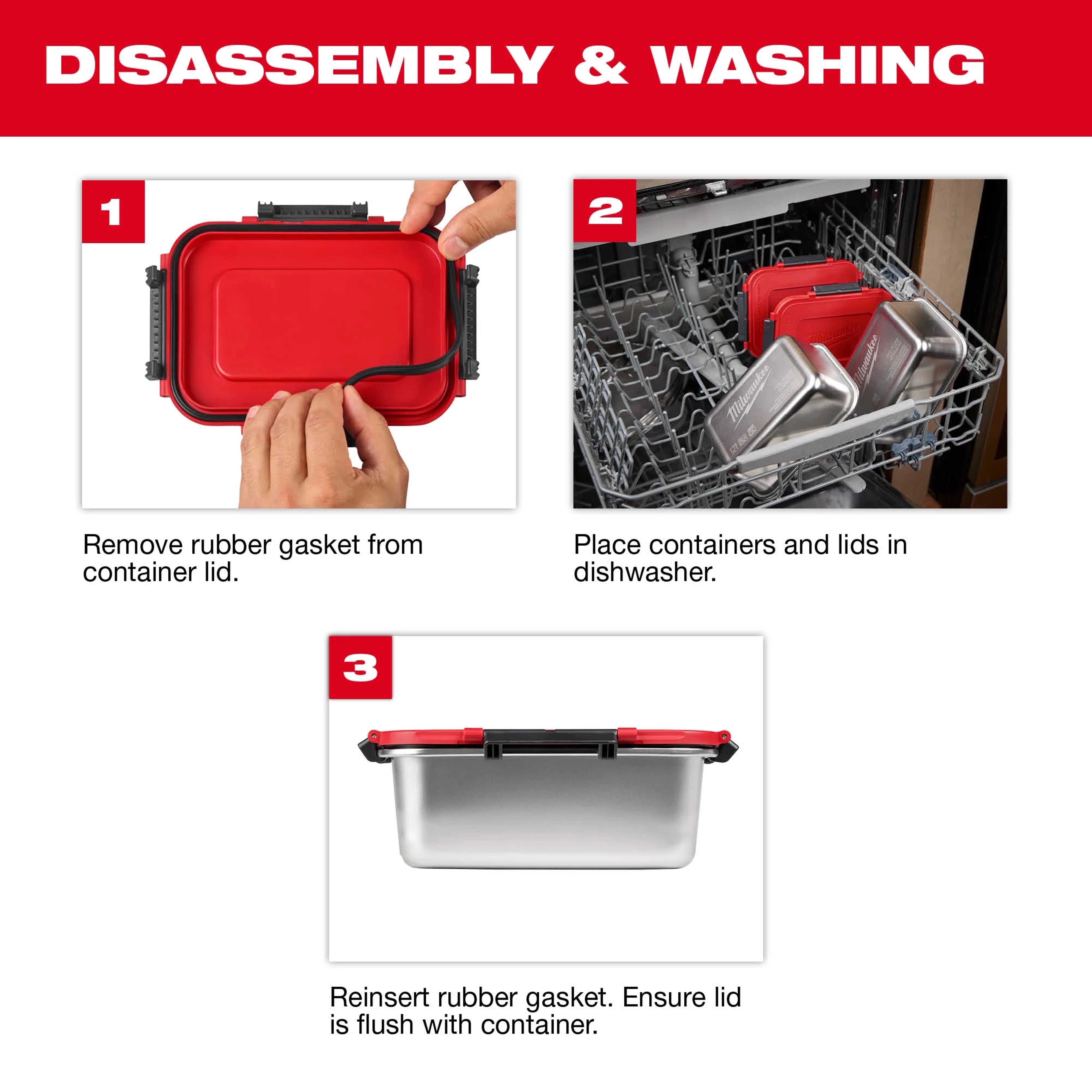 Milwaukee 49-16-0203 Stainless Steel Containers for M18™ Jobsite Lunch Warmer (Qty: 3) - Edmondson Supply