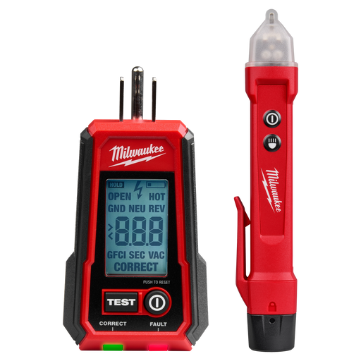Milwaukee 3211-20 Digital GFCI Receptacle Tester and Voltage Detector w/ LED - Edmondson Supply