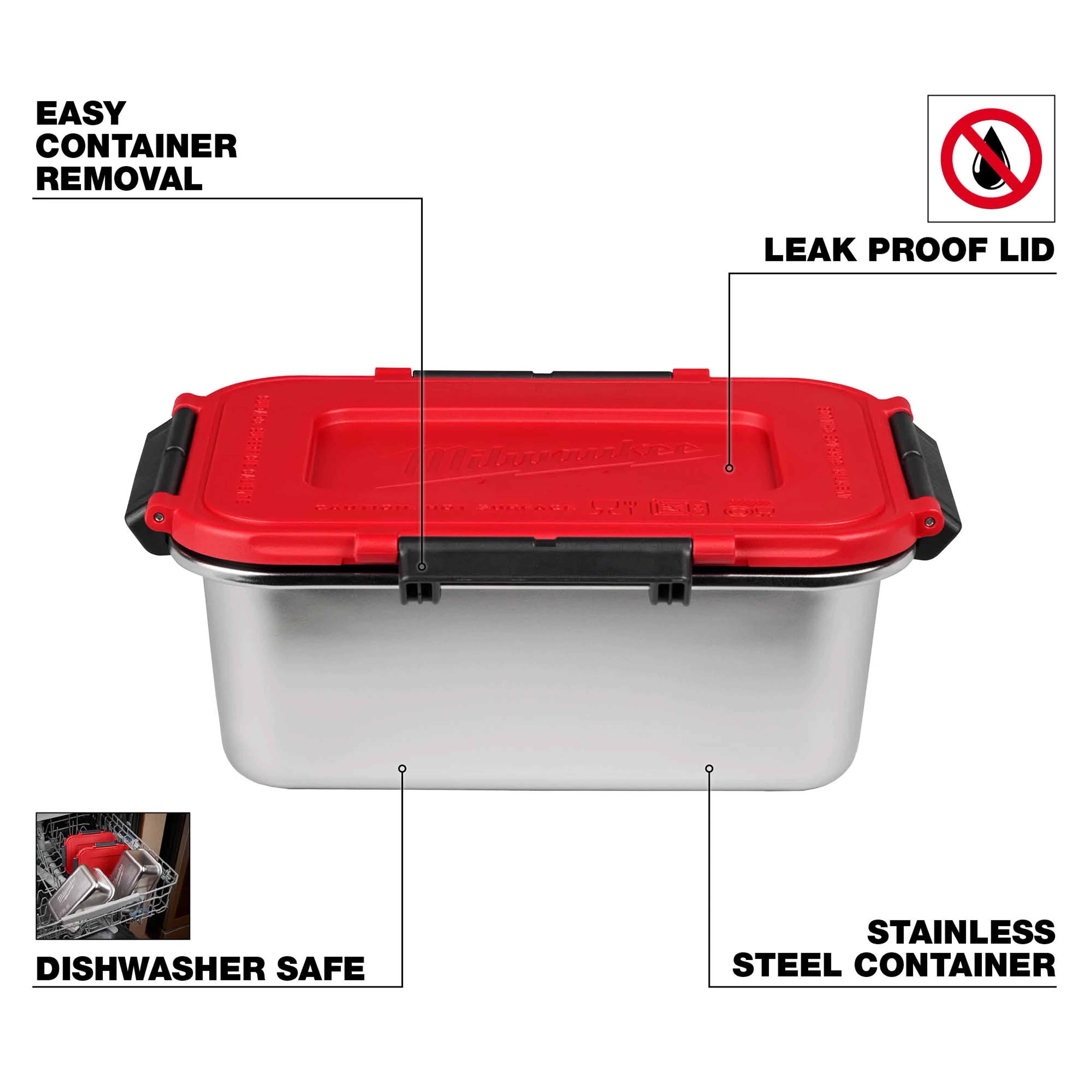 Milwaukee 49-16-0203 Stainless Steel Containers for M18™ Jobsite Lunch Warmer (Qty: 3) - Edmondson Supply