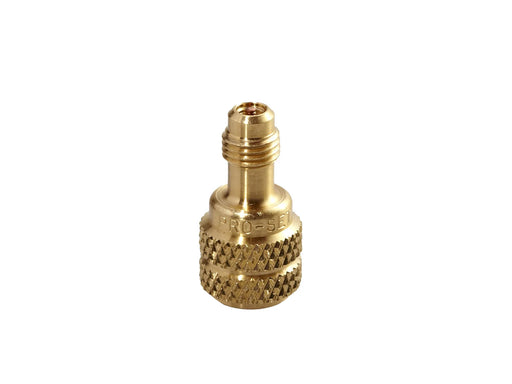 CPS Products AD44LH 1/4″ LH FM x 1/4″ M STR Adapter With Valve Core - Edmondson Supply