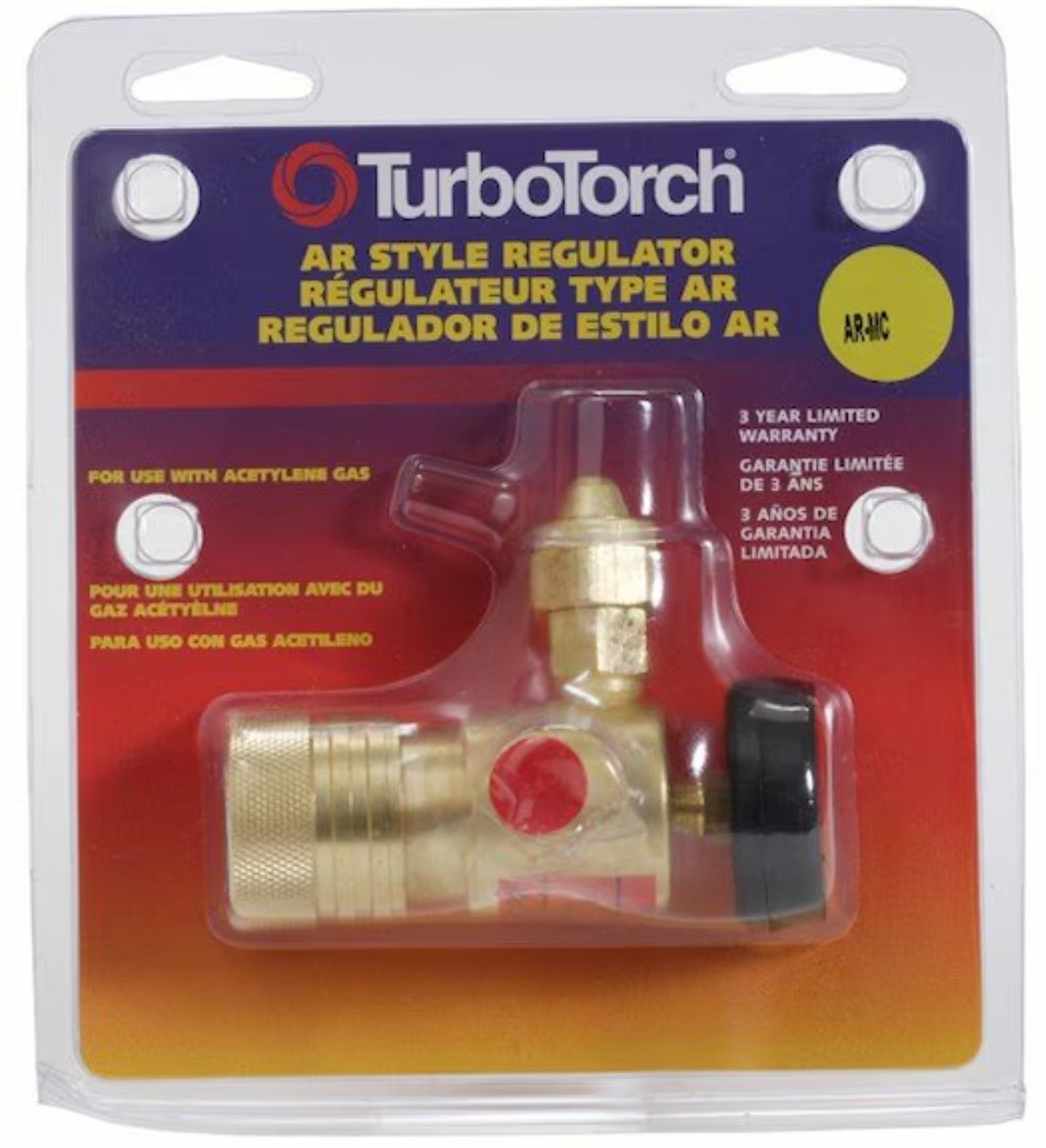 TurboTorch® 0386-0726 AR-MC AR Series Acetylene Regulator - Edmondson Supply