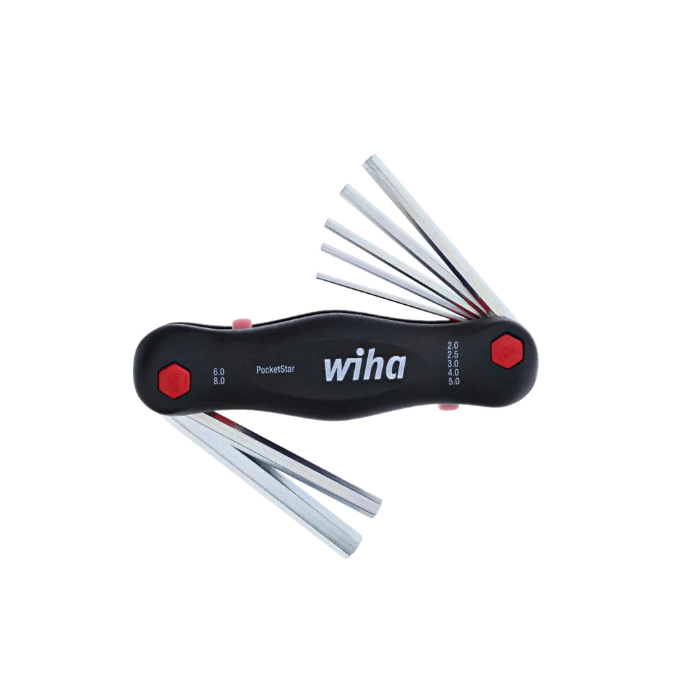 Wiha Tools 35195 7 Piece PocketStar Fold-Out Hex Key Set - Metric - Edmondson Supply
