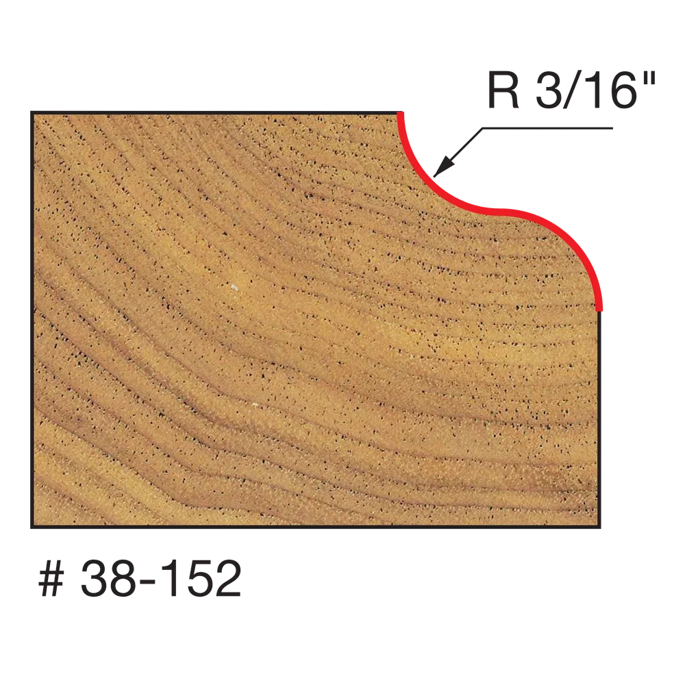 Freud 38-152 1-1/4" Ogee Bit (Shank Dia. 1/4") - Edmondson Supply