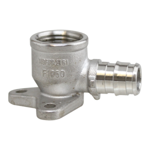 Boshart SSCEP-DE05 1/2" Stainless Steel Cold Expansion PEX x FPT Drop Ear 90° Elbow - Edmondson Supply