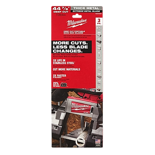 Milwaukee 48-39-0601 Extreme Thick Metal Deep Cut Band Saw Blade 3PK - Edmondson Supply