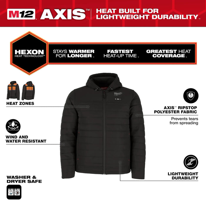 Milwaukee M102B M12™ Heated AXIS™ Jacket Kit - Edmondson Supply