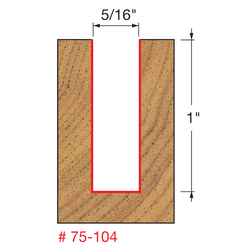 Freud 75-104 5/16" Up Spiral Bit - Edmondson Supply