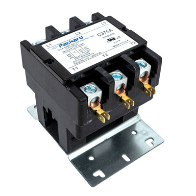 Packard C375A Contactor 3 Pole 75 Amps 24 Coil Voltage - Edmondson Supply