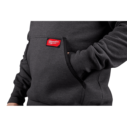 Milwaukee 350GXL Heavy Duty Pullover Hoodie (Gray, Size XL) - Edmondson Supply