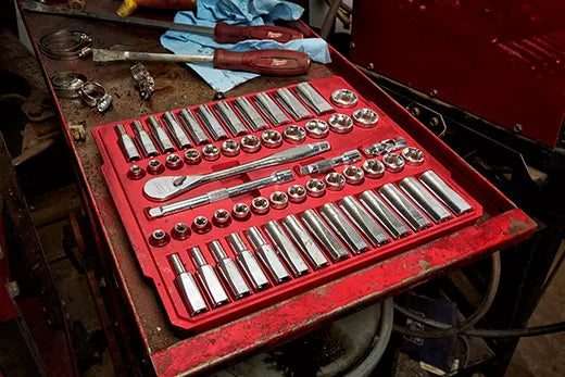Milwaukee 48-22-9008 3/8" Drive 56pc Ratchet &amp; Socket Set - SAE &amp; Metric - Edmondson Supply