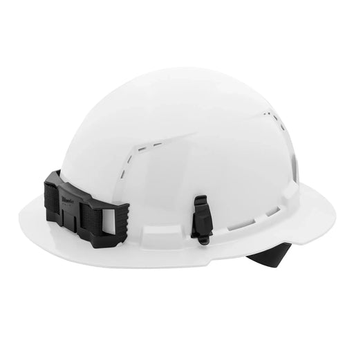 Milwaukee 48-73-1201 BOLT™ Full Brim Hard Hat w/4pt Ratcheting Suspension (White- Vented Class C) - Edmondson Supply
