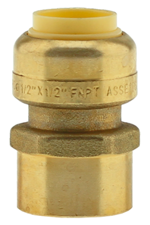 Boshart BPF-FA05NL 1/2" Push-Fit CTS x FPT Female Adapter, No Lead - Edmondson Supply