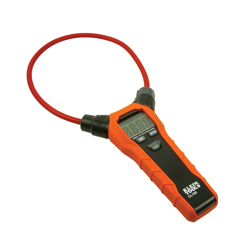 Klein Tools CL150 Clamp Meter, Digital AC Electrical Tester with 18-Inch Flexible Clamp - Edmondson Supply