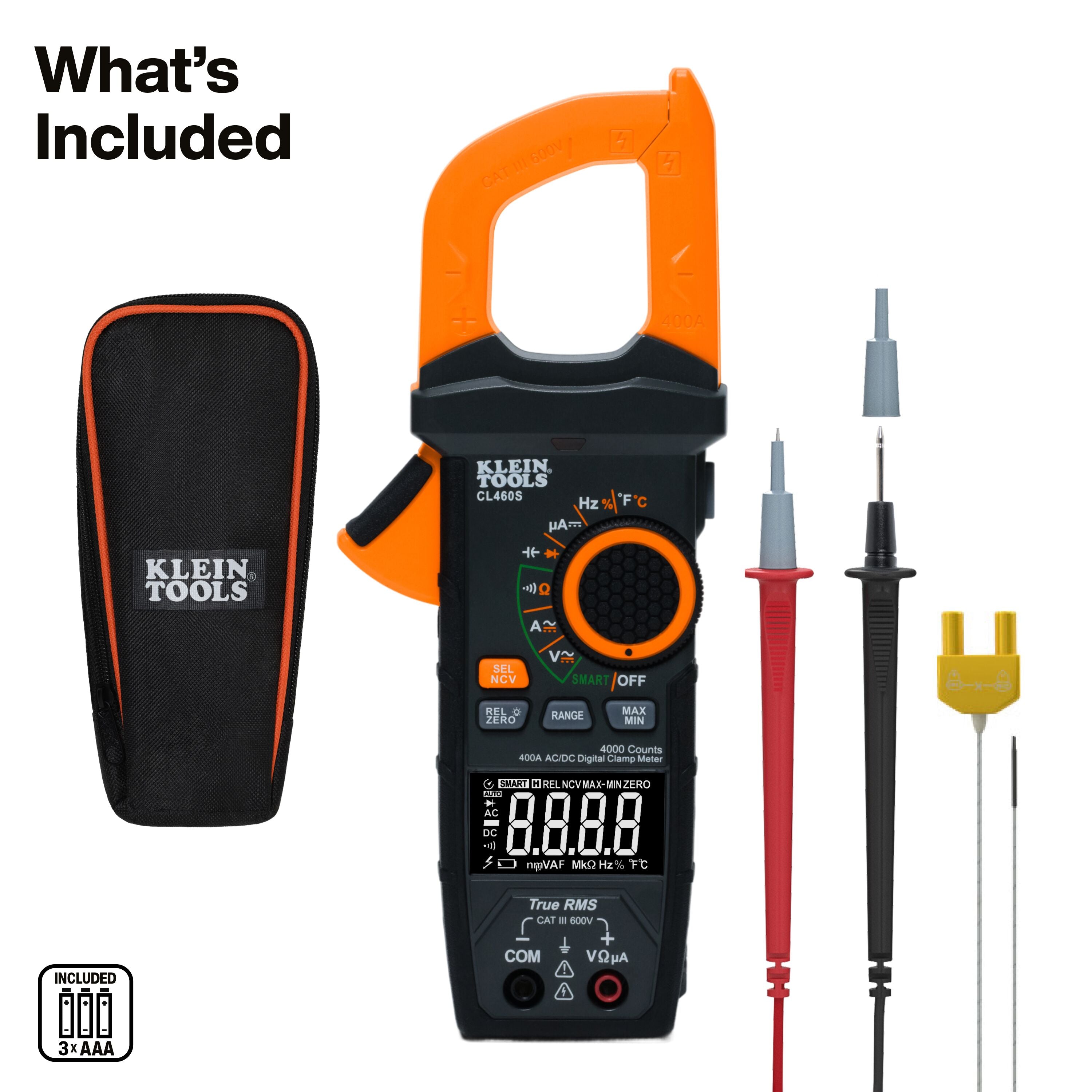 Klein Tools CL460S 400A AC/DC Auto-Ranging Smart Digital Clamp Meter - Edmondson Supply