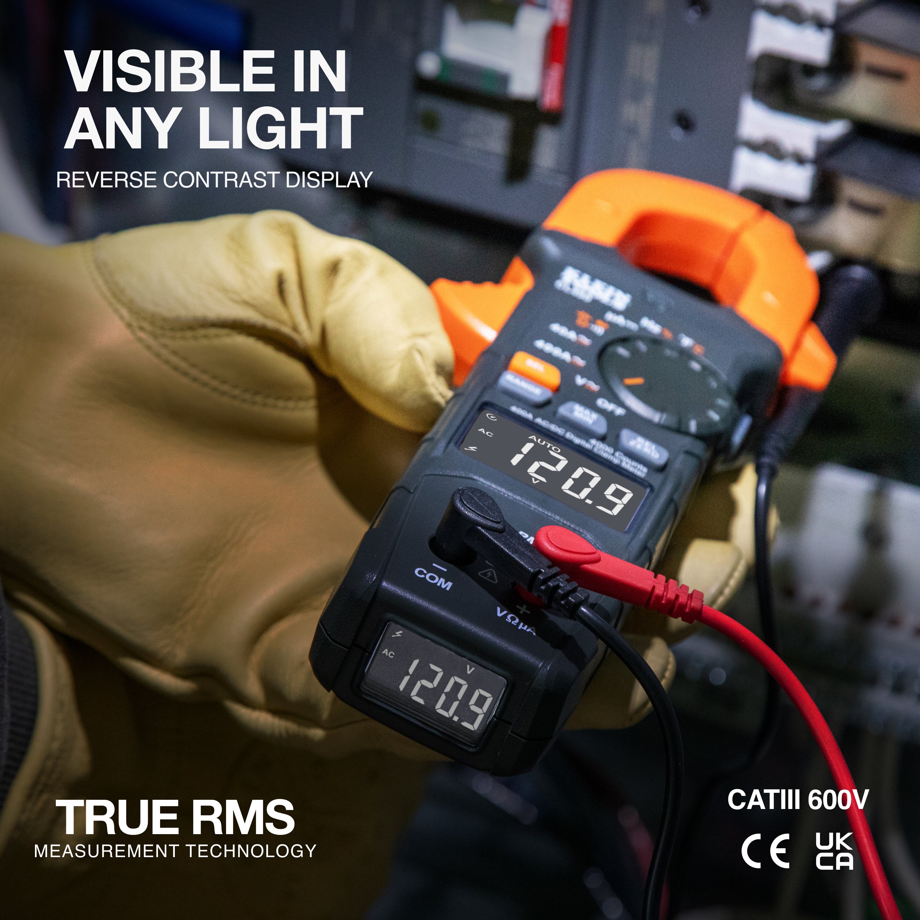 Klein Tools CL490 400A AC/DC Dual-Display Auto-Ranging Digital Clamp Meter - Edmondson Supply