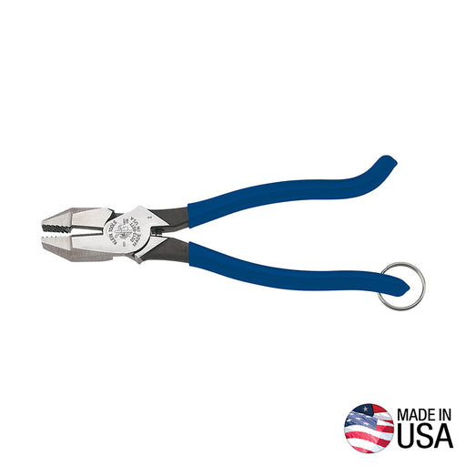 Klein Tools D213-9STT Ironworker's Pliers with Tether Ring - Edmondson Supply