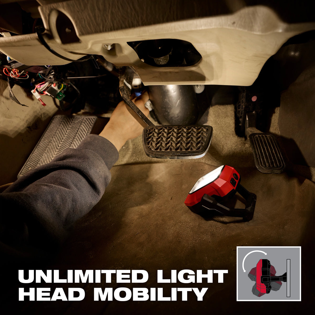 Milwaukee 2015R Rechargeable Pivoting Task Light w/ Spot Mode - Edmondson Supply