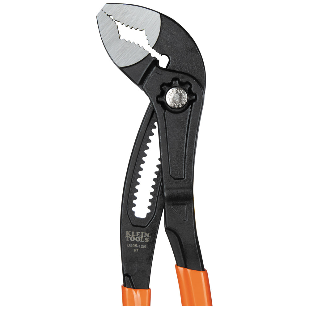 Klein Tools D50512B Quick-Adjust Klaw™ Pump Pliers, 12-inch - Edmondson Supply
