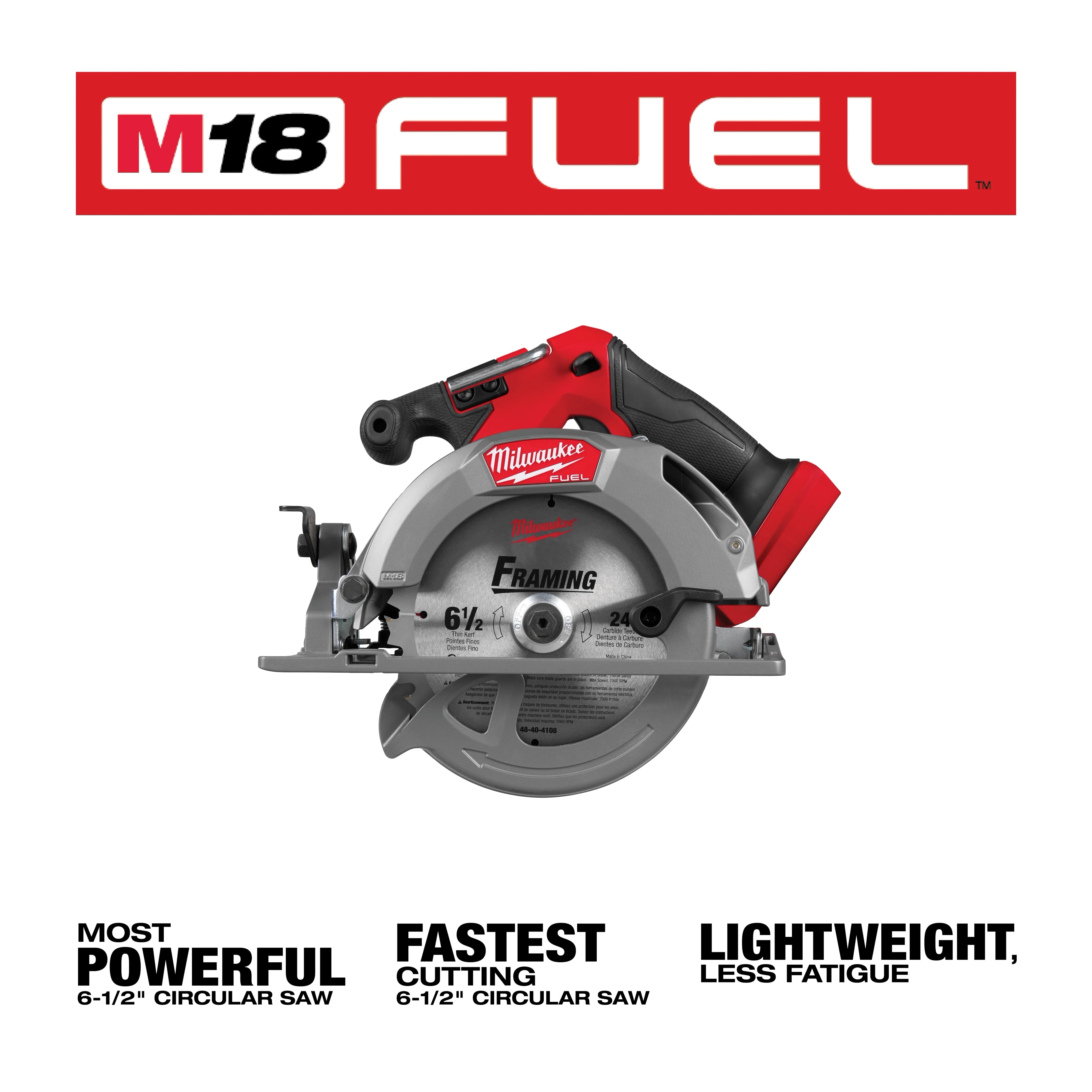Milwaukee 2833-20 M18 FUEL™ 6-1/2" Circular Saw (Tool Only) - Edmondson Supply