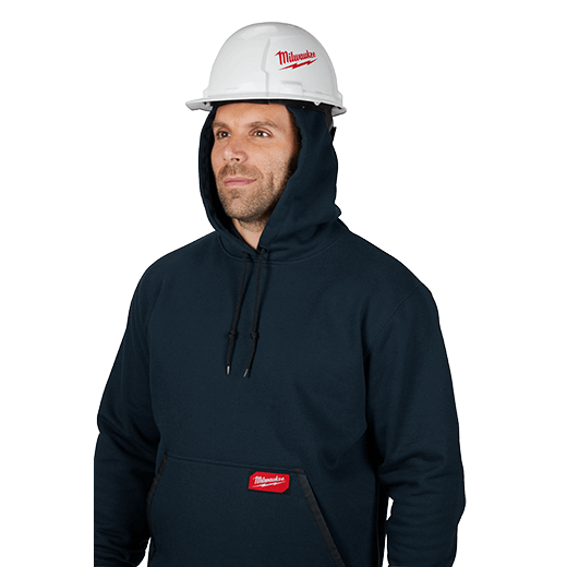 Milwaukee 350BLXL Heavy Duty Pullover Hoodie (Blue, Size XL) - Edmondson Supply