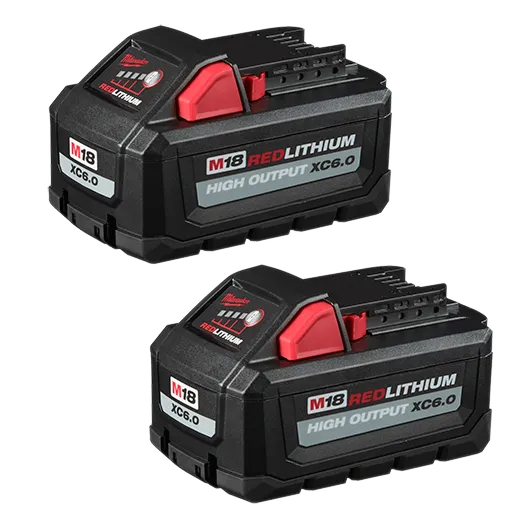 Milwaukee 48-11-1862 M18™ REDLITHIUM™ HIGH OUTPUT™ XC6.0 Battery Pack (2 Pk) - Edmondson Supply