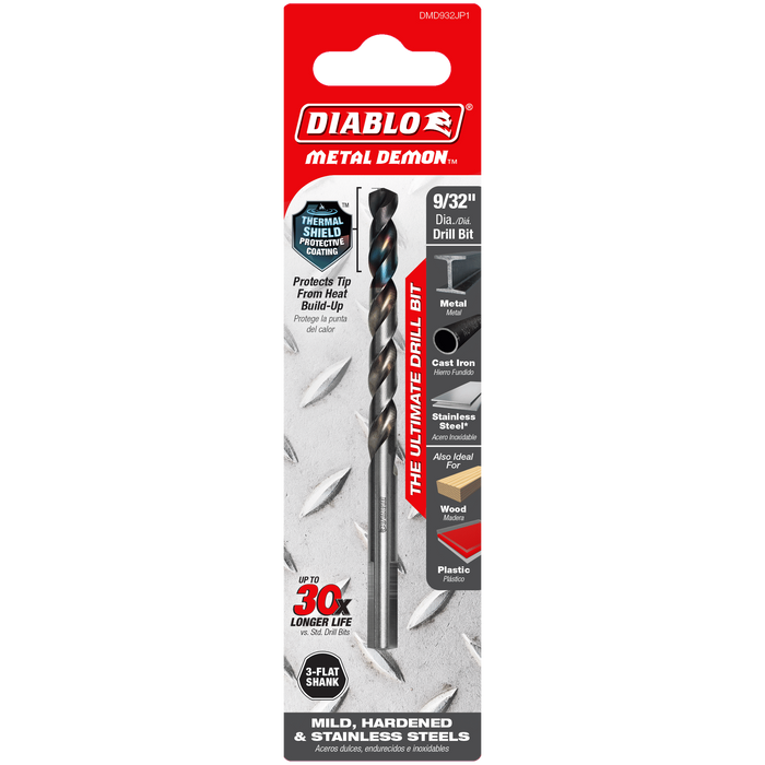 Diablo Tools DMD932JP1 9/32" Metal Demon™ Drill Bit for Mild, Hardened and Stainless Steels - Edmondson Supply