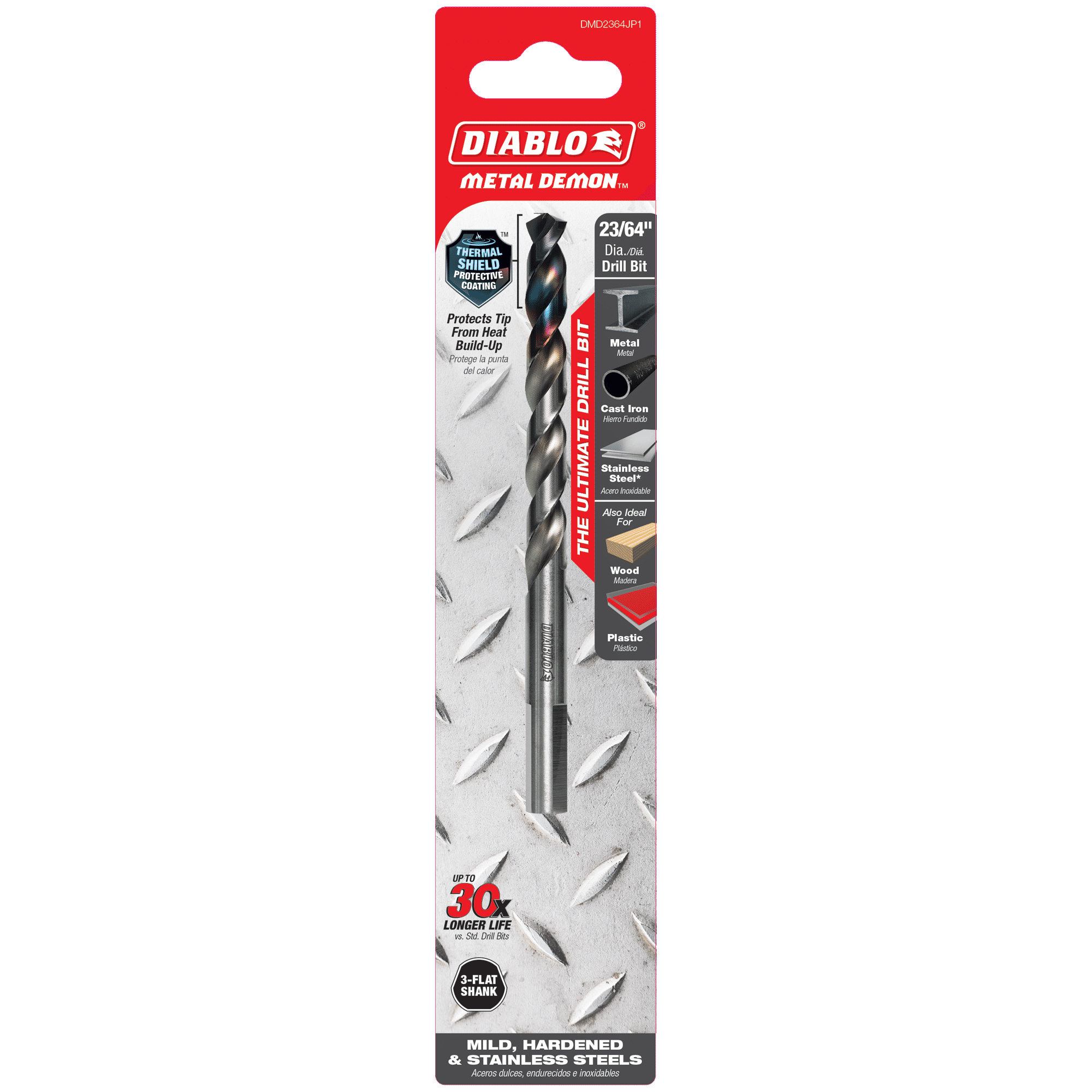 Diablo Tools DMD2364JP1 23/64" Metal Demon™ Drill Bit for Mild, Hardened and Stainless Steels - Edmondson Supply