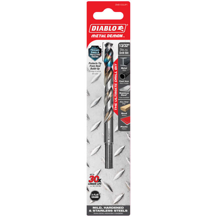 Diablo Tools DMD1332JP1 13/32" Metal Demon™ Drill Bit for Mild, Hardened and Stainless Steels - Edmondson Supply