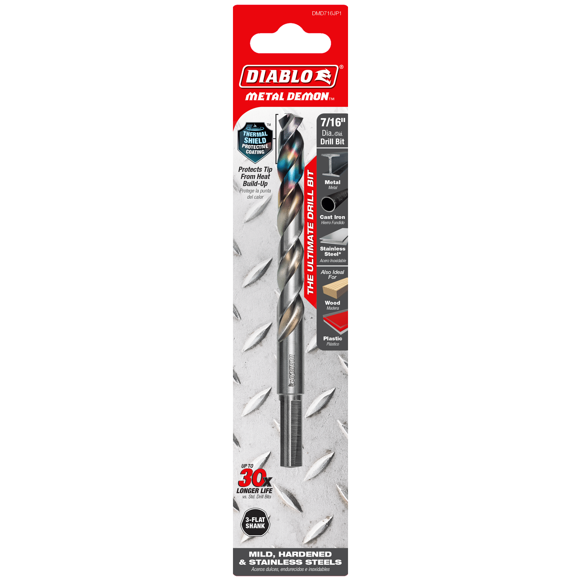 Diablo Tools DMD716JP1 7/16" Metal Demon™ Drill Bit for Mild, Hardened and Stainless Steels - Edmondson Supply