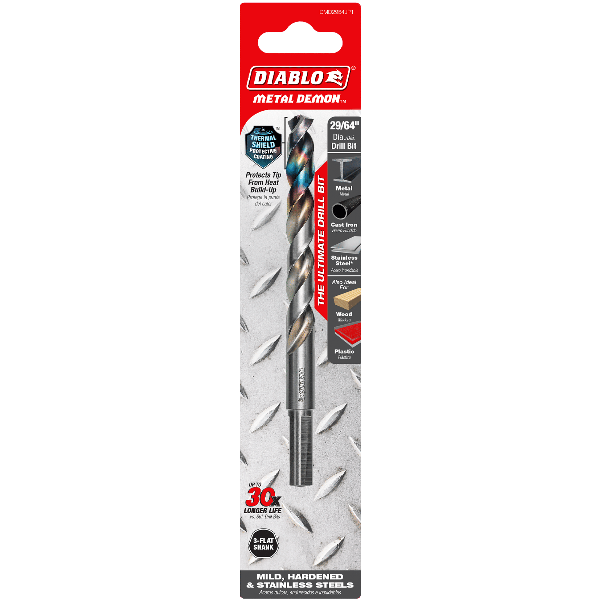 Diablo Tools DMD2964JP1 29/64" Metal Demon™ Drill Bit for Mild, Hardened and Stainless Steels - Edmondson Supply