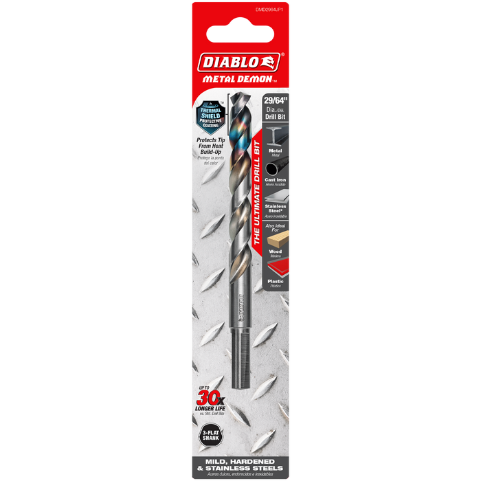 Diablo Tools DMD2964JP1 29/64" Metal Demon™ Drill Bit for Mild, Hardened and Stainless Steels - Edmondson Supply