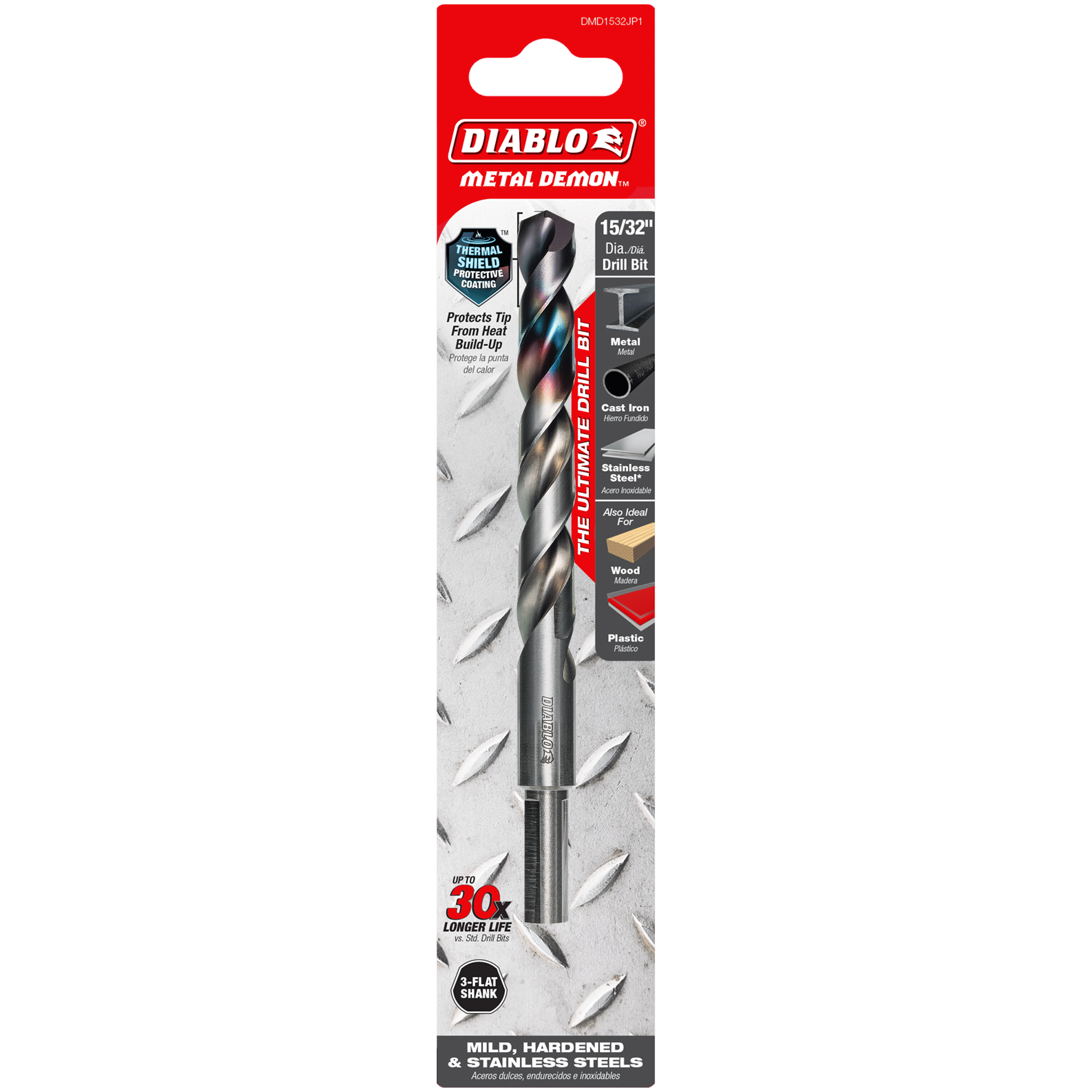 Diablo Tools DMD1532JP1 15/32" Metal Demon™ Drill Bit for Mild, Hardened and Stainless Steels - Edmondson Supply