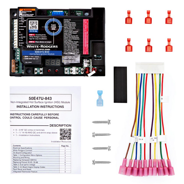 Copeland White-Rodgers 50E47U-843 Universal Non-Integrated Hot Surface Ignition Module - Edmondson Supply