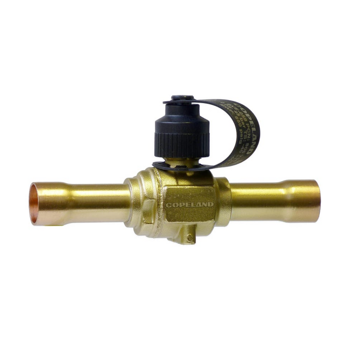 Copeland 806754 BVS-012 1/2" ODF Refrigeration Ball Valve with Access Port - Edmondson Supply