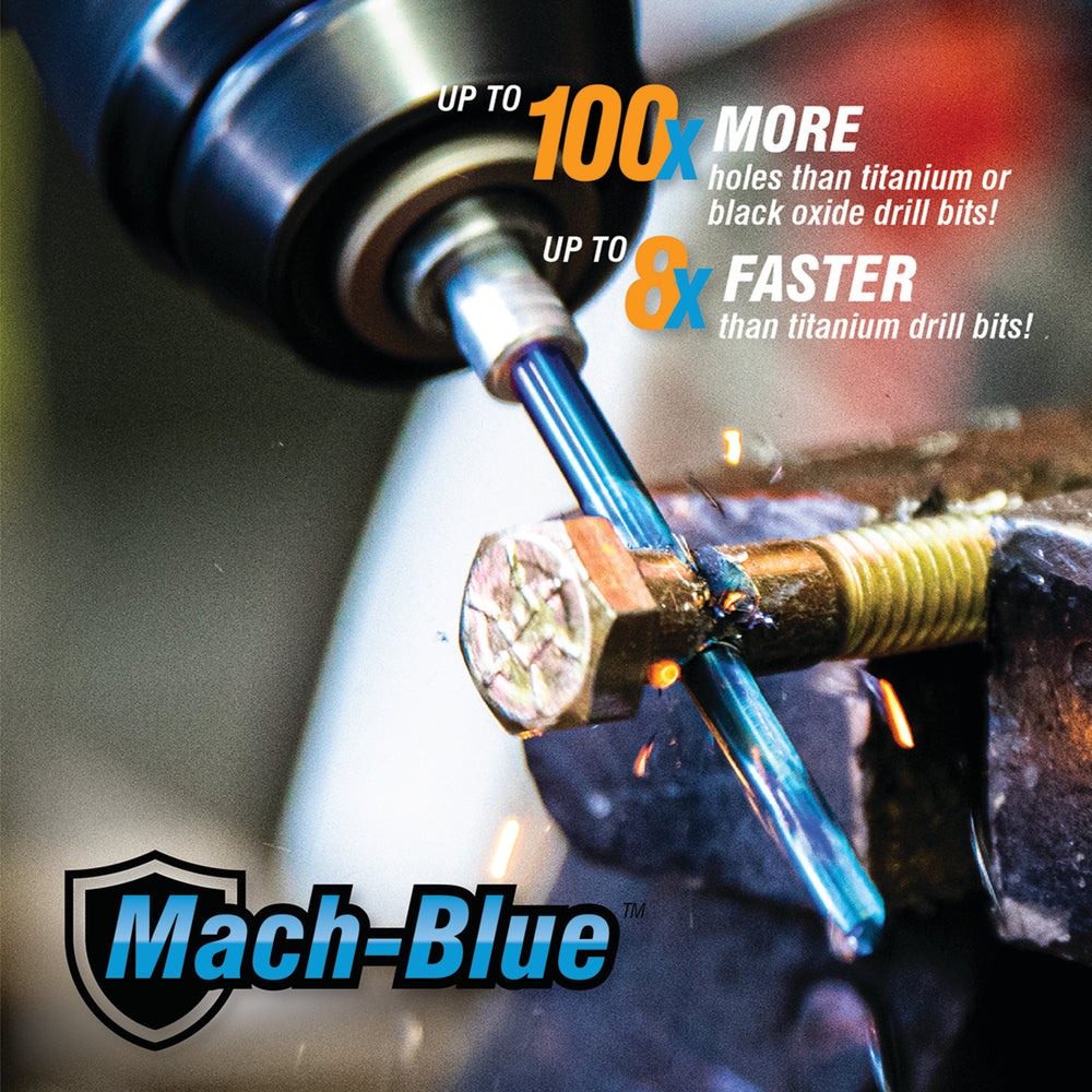 SPYDER 19015 7/16" x 4-9/16" HSS Twist Drill Bit Stinger™ Mach-Blue™ - Edmondson Supply