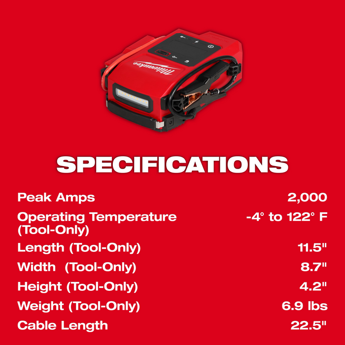 Milwaukee 3841-20 M18™ HOTSHOT™ Jump Starter - Edmondson Supply