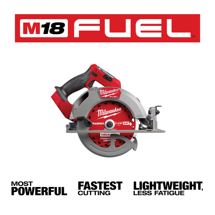 Milwaukee 2834-20 M18 FUEL™ 7-1/4” Circular Saw (Tool Only) - Edmondson Supply