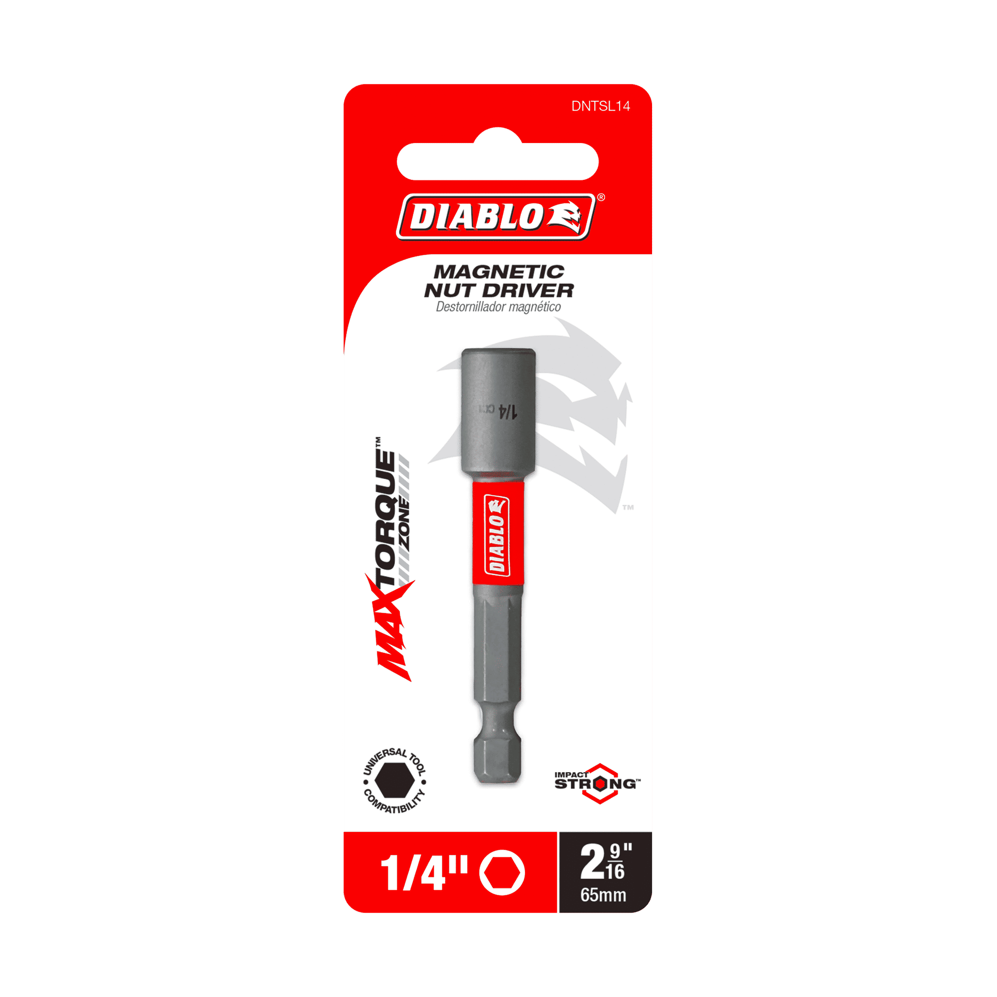 Diablo Tools DNTSL14 1/4" x 2-9/16" Magnetic Nut Driver - Edmondson Supply