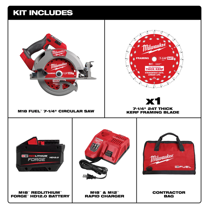 Milwaukee 2834-21HD M18 FUEL™ 7-1/4” Circular Saw Kit - Edmondson Supply