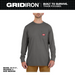 Milwaukee 606G-2X GRIDIRON™ Pocket T-Shirt - Long Sleeve (Gray, Size 2X) - Edmondson Supply