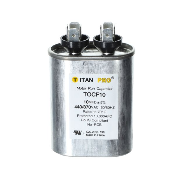 Packard TITAN PRO TOCF10 Run Capacitor 10 MFD 440/370V Oval - Edmondson Supply