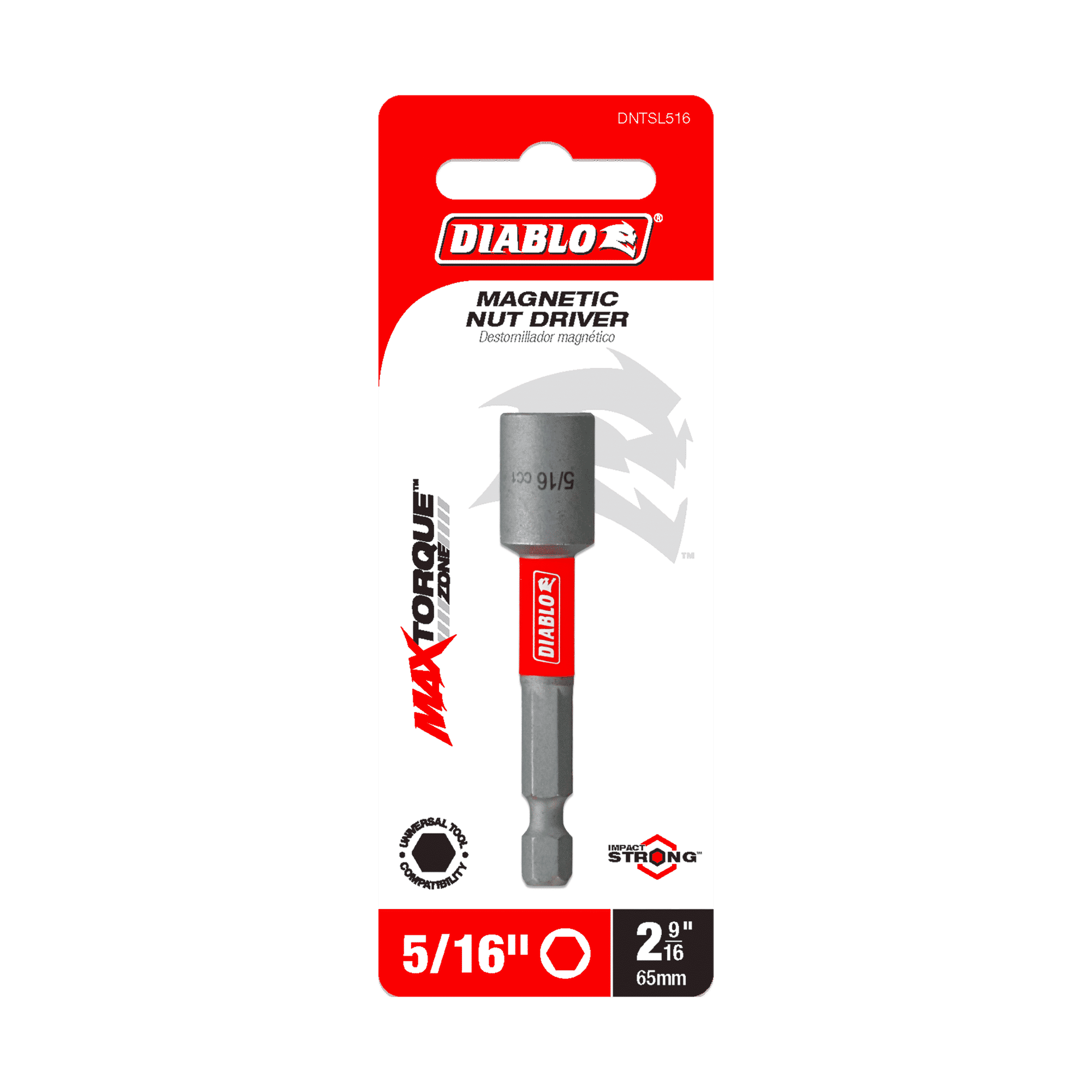 Diablo Tools DNTSL516 5/16" x 2-9/16" Magnetic Nut Driver - Edmondson Supply