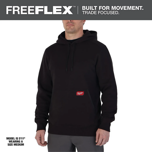 Milwaukee 351B-L FREEFLEX™ Pullover Hoodie (Black, Size L) - Edmondson Supply
