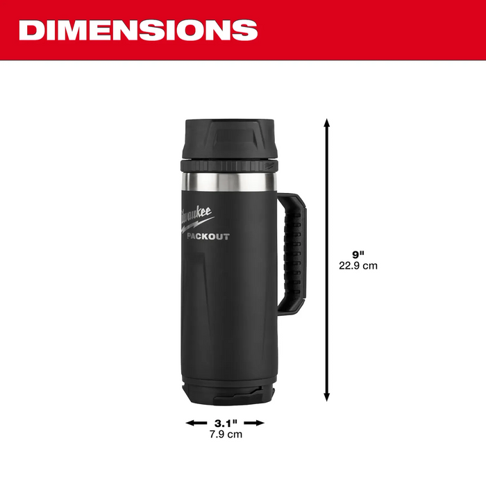 Milwaukee 48-22-8394B PACKOUT™ 18oz Insulated Mug with Sip Lid - Edmondson Supply