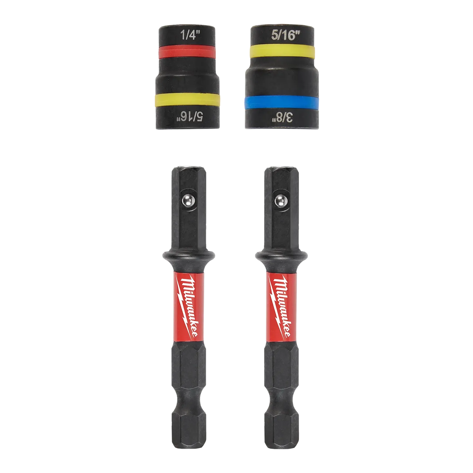 Milwaukee 49-66-4565 2PC SHOCKWAVE™ Impact Duty QUIK-CLEAR™ 2-in-1 Magnetic Nut Driver Set - Edmondson Supply